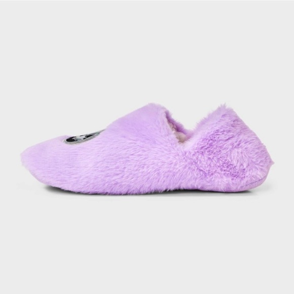 Hyde & Eek! Iridescent Pumpkin Faux Fur Slipper Socks - Purple Silver - Picture 5 of 7